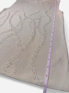 ~ Vintage CAL Fashion Beaded Vine Mock Neck Top